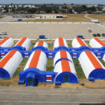 A 300-bed BLU-MED Mobile Field Hospital deployed in a California EMSA drill.