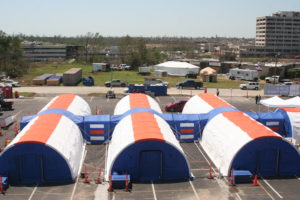 BLU-MED mobile hospitals were used to provide medical care after a tornado destroyed a hospital in Joplin, Missouri in 2011. 