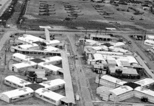 Aerial view of field hospitals