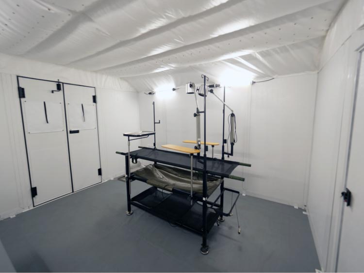 Interior of BLU-MED Hard-Wall Operating Room