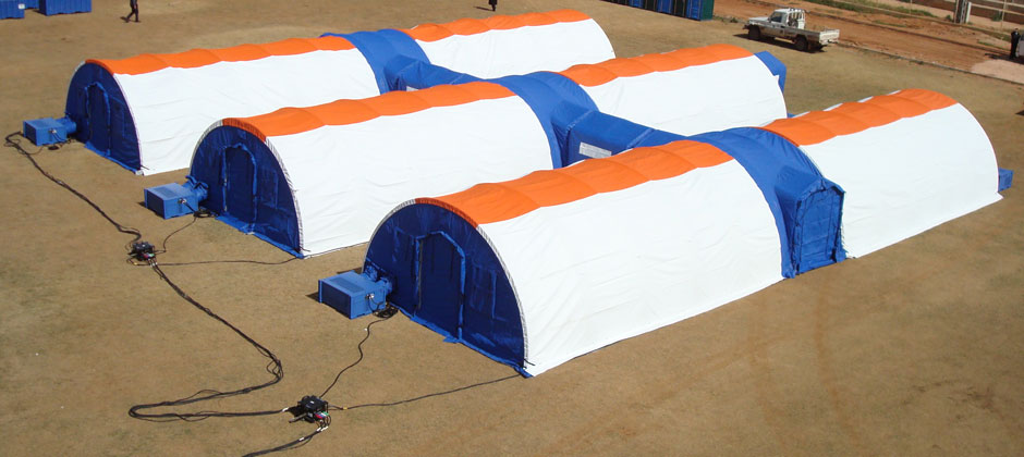 Installed power generation systems attached to a Blu-Med mobile field hospital