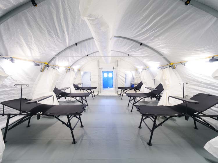 Inside of Blu Med EXT Trailer System